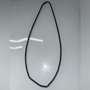 Black Diamond Tennis Necklace - 28 inch